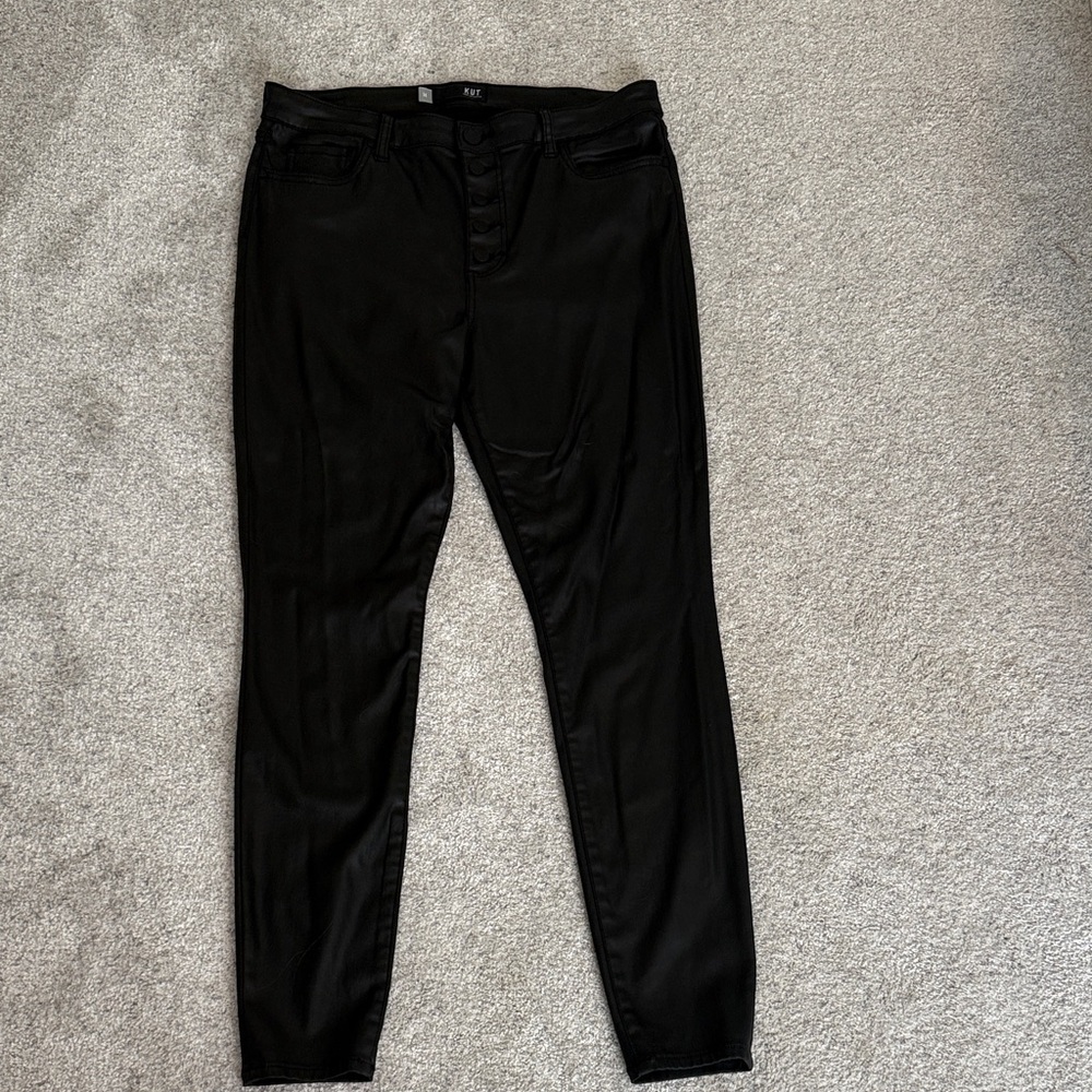 Kut from the Kloth Mia High Rise Coated Denim